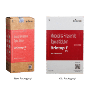Brintop F 5% Minoxidil Old and new Packaging