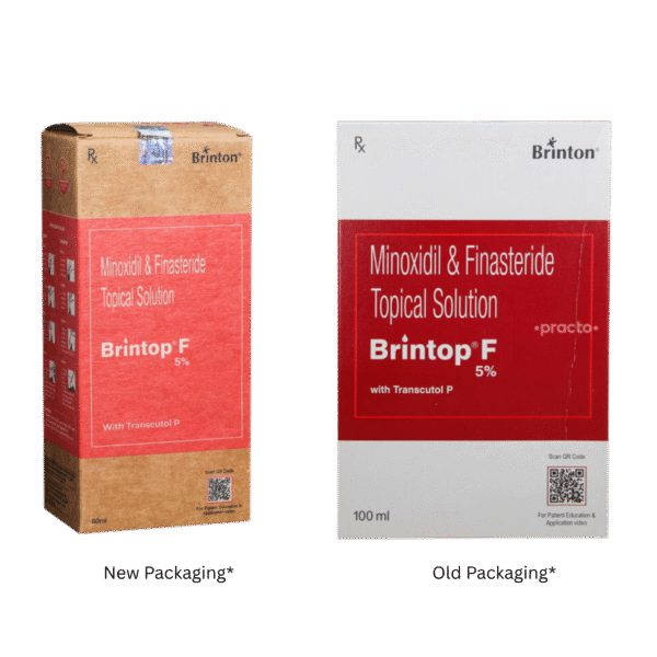 Brintop F 5% Minoxidil Old and new Packaging