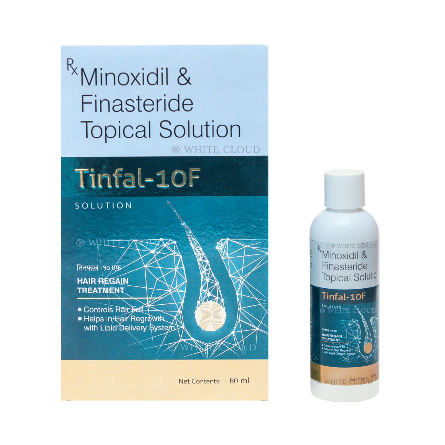 Tinfal 10F Minoxidil & Finasteride Topical Solution - 60ml
