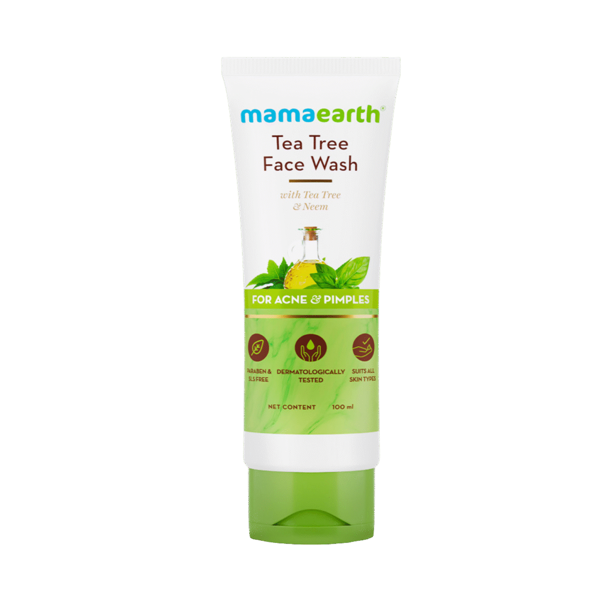 Mamaearth Tea Tree Face Wash for Acne & Pimples - 100ml