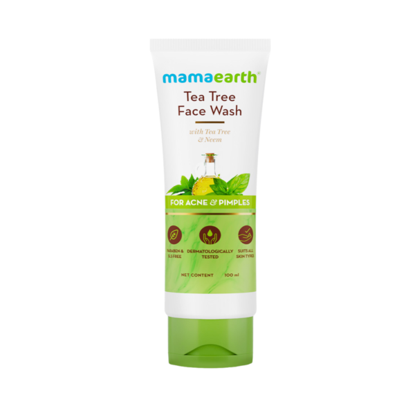 Mamaearth Tea Tree Face Wash for Acne & Pimples - 100ml