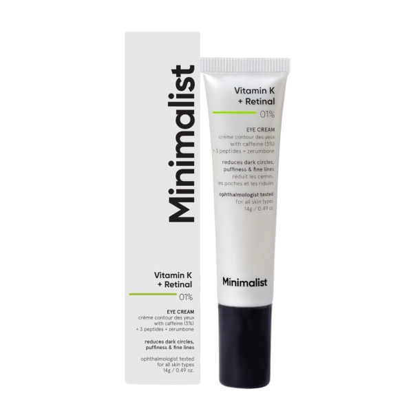 Minimalist Vitamin K+ Retinal 0.1% Under Eye Cream - 14gm