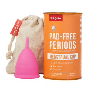 Sirona Reusable Menstrual Cup with Pouch - Medium