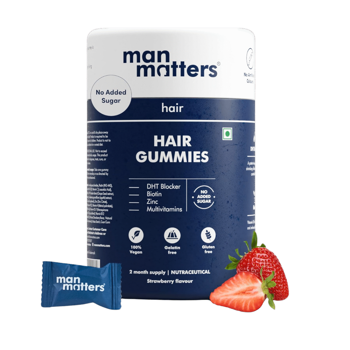 Man Matters Biotin Hair Gummies - 60N | No Added Sugar