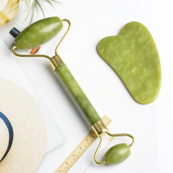 Premium Jade Roller and Gua Sha Set
