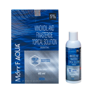 Morr F Aqua Plus 5% Minoxidil & Finasteride Topical Solution - 60ml | Alcohol Free