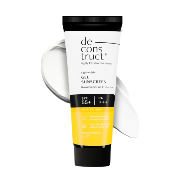 Deconstruct Face Gel Sunscreen - 50gm | Spf 55+ & Pa+++