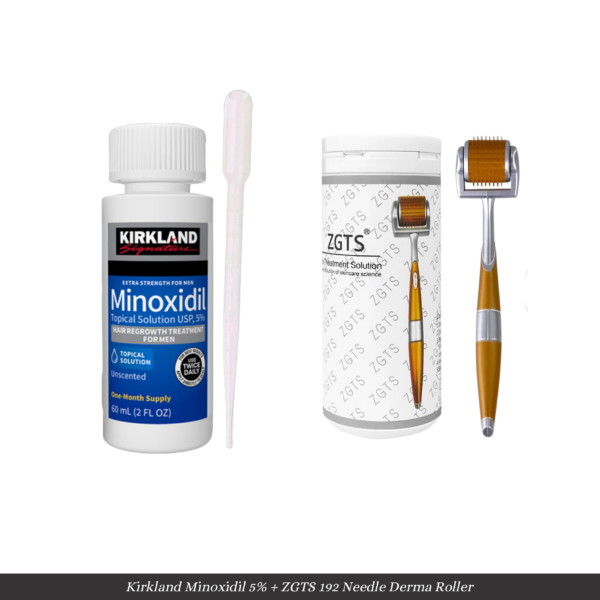 Kirkland Minoxidil 5% & ZGTS 192 Titanium Needle Derma Roller