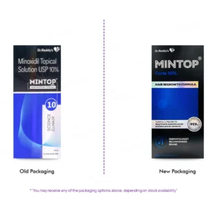 Mintop 10% Minoxidil Old and new Packaging