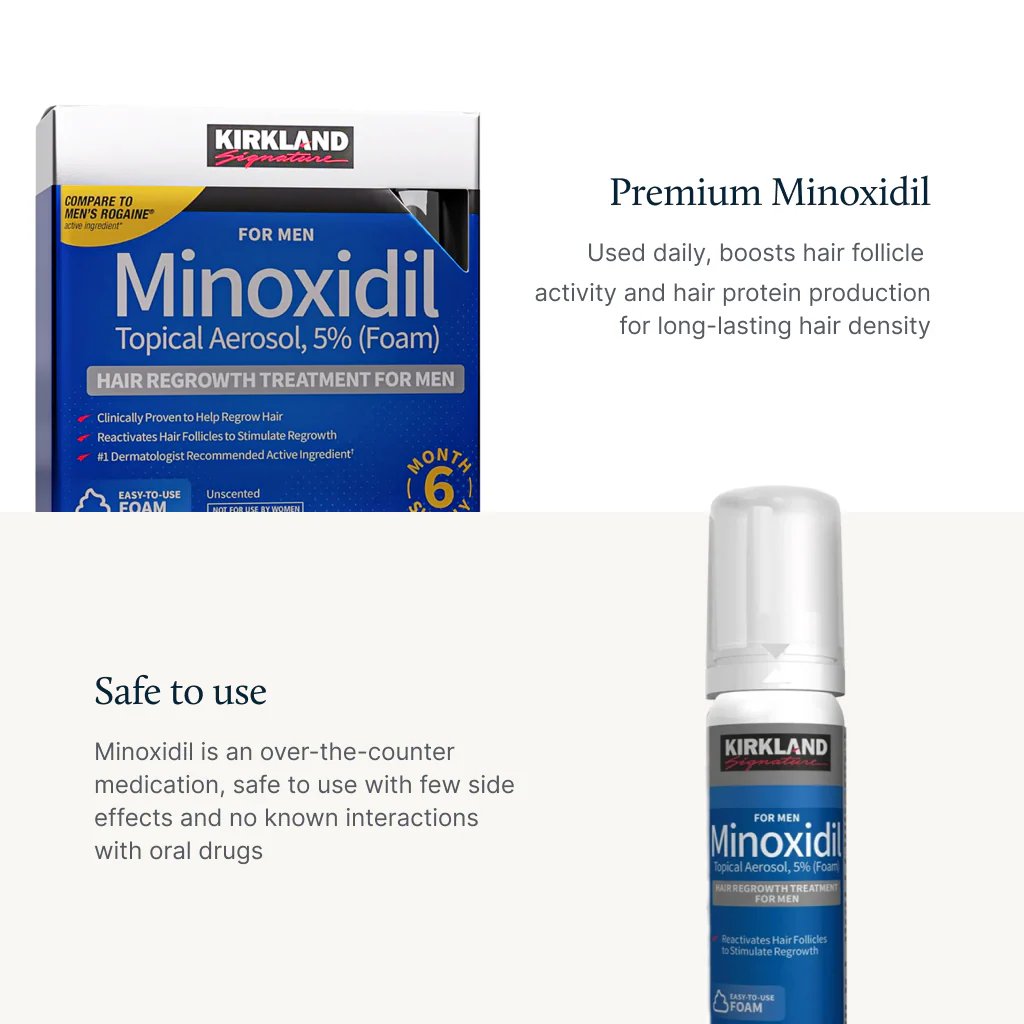 Kirkland Minoxidil 5% Topical Aerosol (Foam) - 60gm