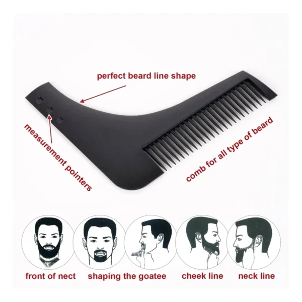 Beard Shaper Comb | Facial Hair Shaping Tool