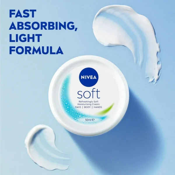 Nivea Soft Light Moisturising Cream - 50ml | Face, Body & Hands