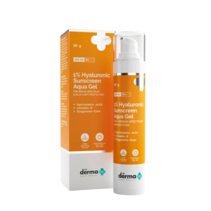 The Derma Co. 1% Hyaluronic Sunscreen Aqua Gel - 50g | SPF 50 Pa++++