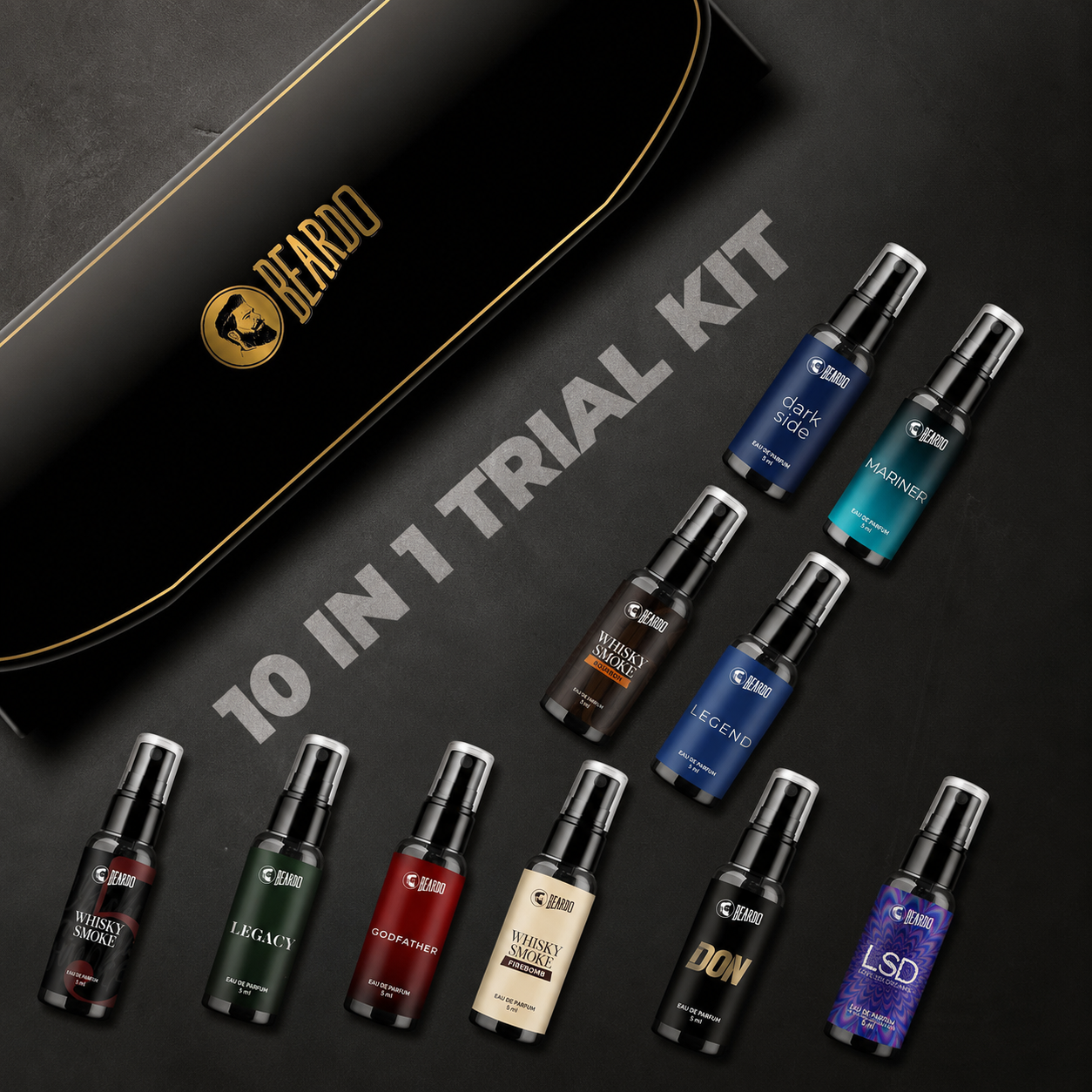 Beardo Mini Perfume Trial Kit – 10 x 5ml | EDP