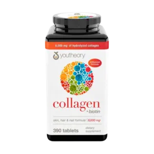 Youtheory Collagen Plus Biotin – 390 Tablets | Advanced Formula