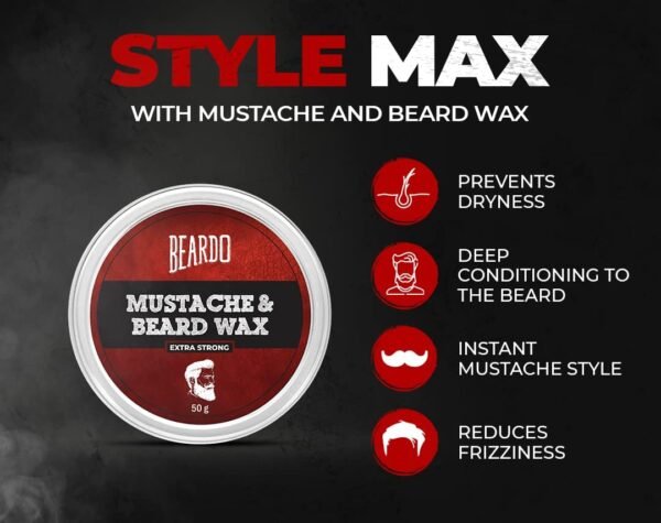 Beardo Beard & Mustache Ex Strong Wax - 50g