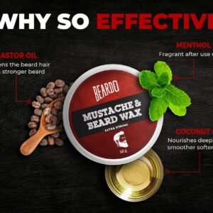 Beardo Beard & Mustache Ex Strong Wax - 50g