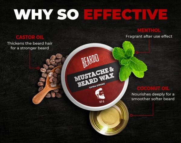 Beardo Beard & Mustache Ex Strong Wax - 50g