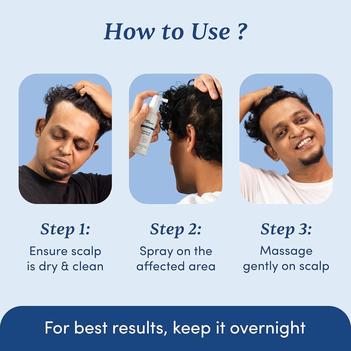 Man Matters Advanced Hair Tonic For Men how to use