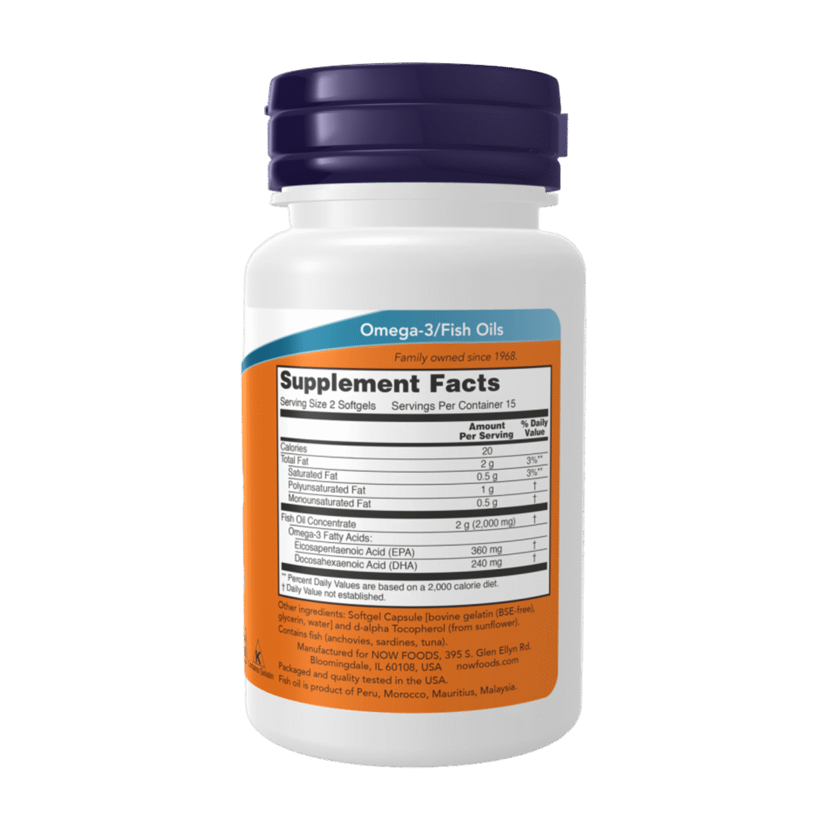 Now Omega-3 Fish Oil | Molecularly Distilled Softgel