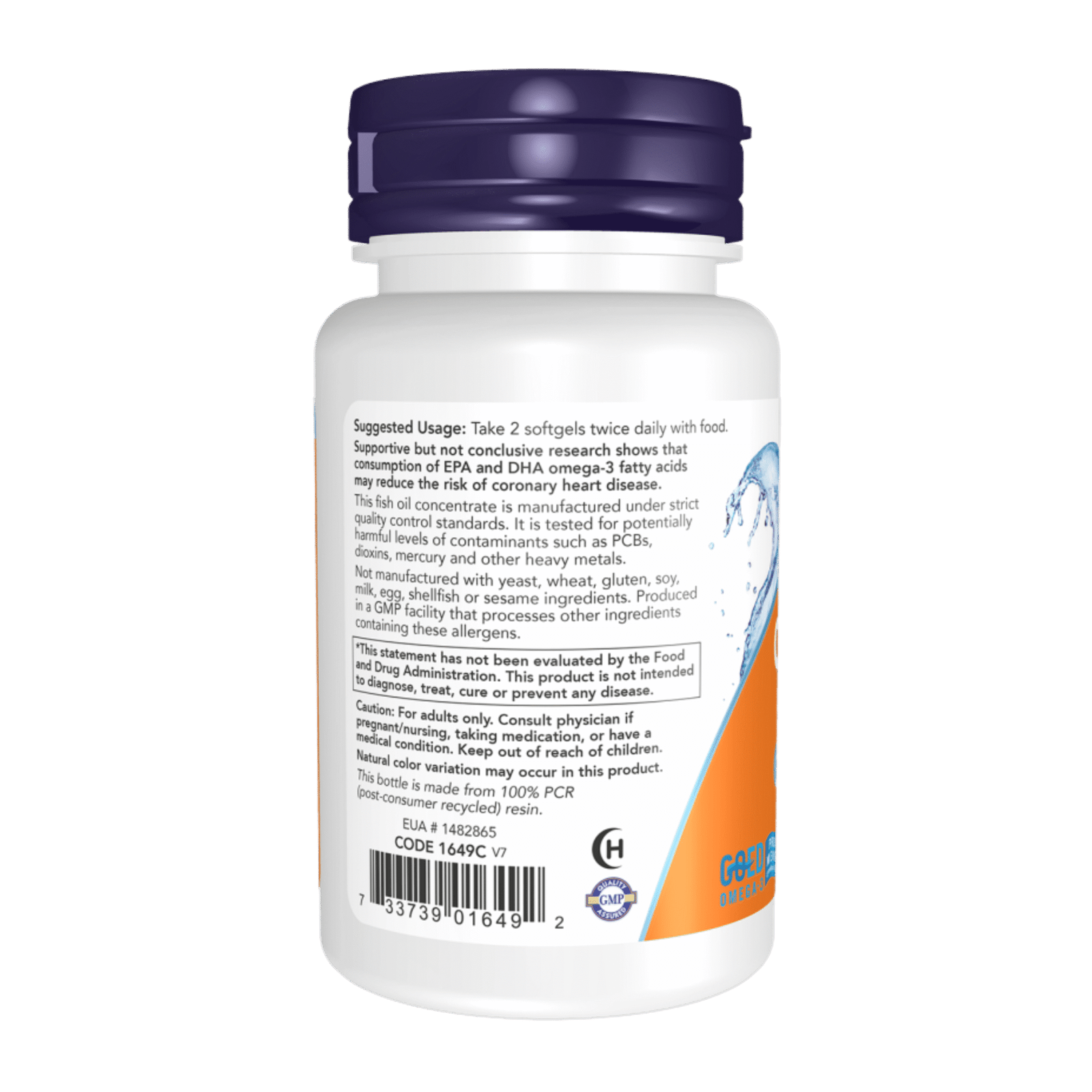 Now Omega-3 Fish Oil | Molecularly Distilled Softgel