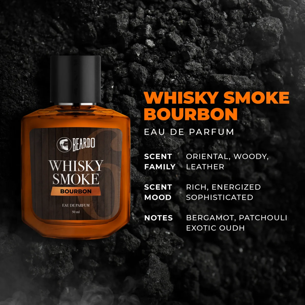 Beardo Whisky Smoke Bourbon Perfume For Men - 50ml