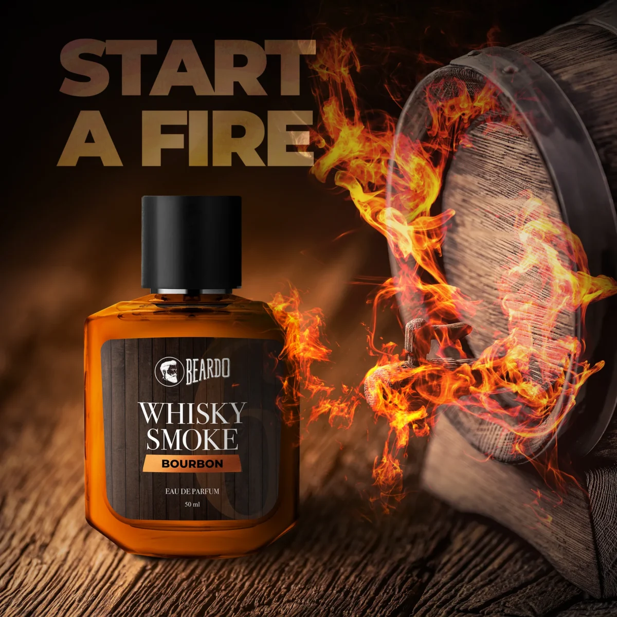 Beardo Whisky Smoke Bourbon Perfume For Men - 50ml