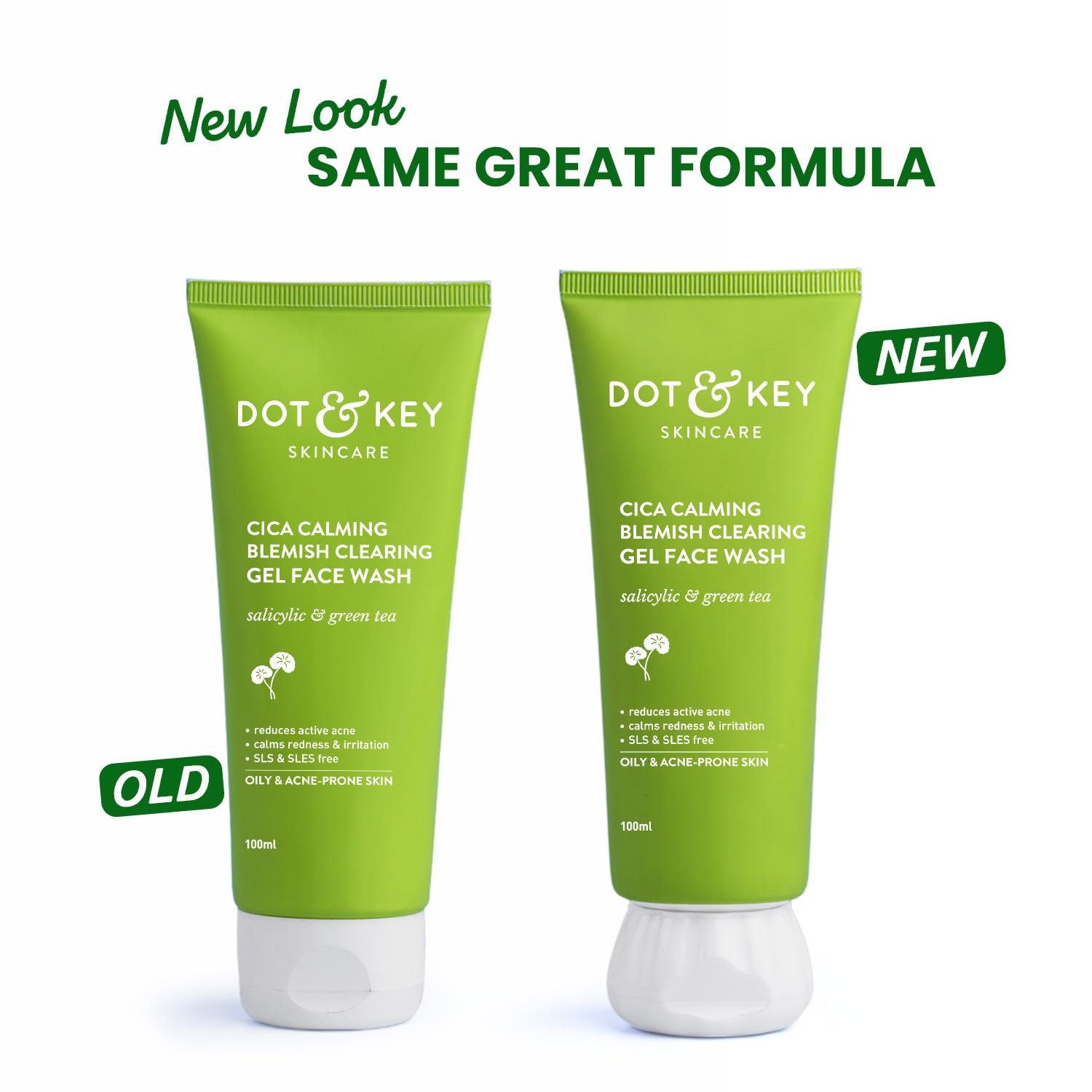 Dot & Key CICA Facewash – 100ml | Acne & Oil Control