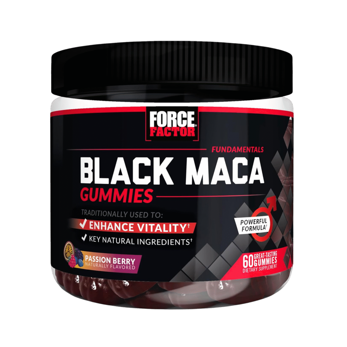 Force Factor Black Maca Gummies | Enhance Vitality in Men