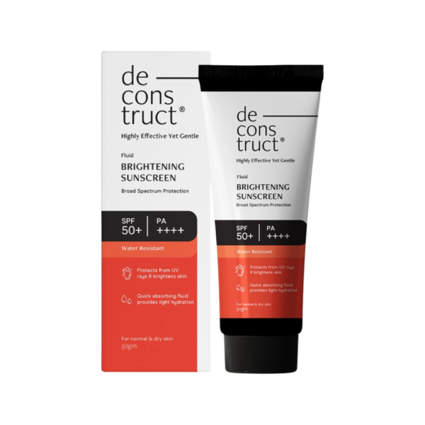 Deconstruct Fluid Brightening Sunscreen - 50gm | SPF 50+