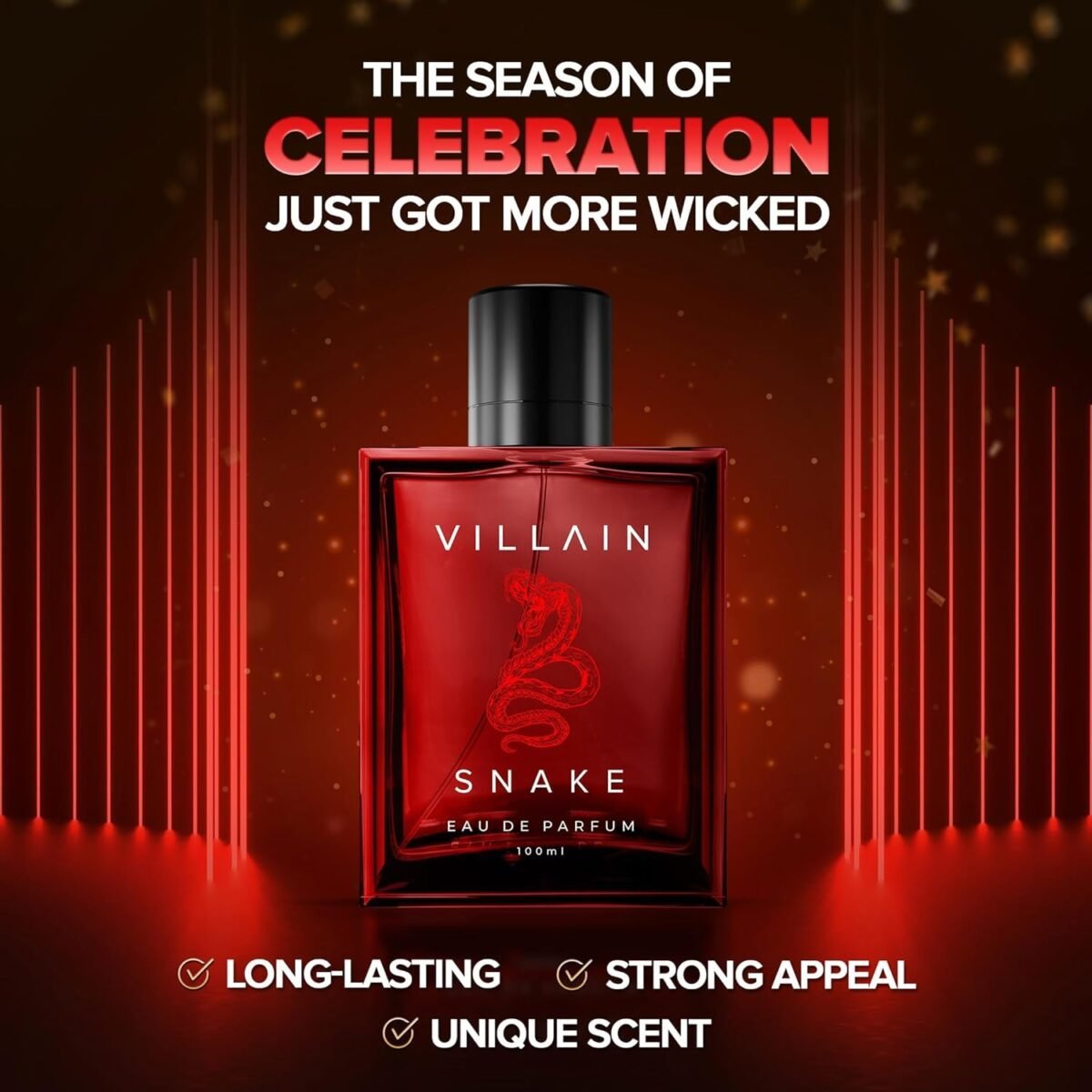 Villain Snake Luxury Perfume for Men - 100ml - Image 3