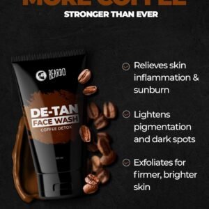 Beardo DeTan Coffee Facewash for Men | Helps to Reduce Tan & Dead Skin
