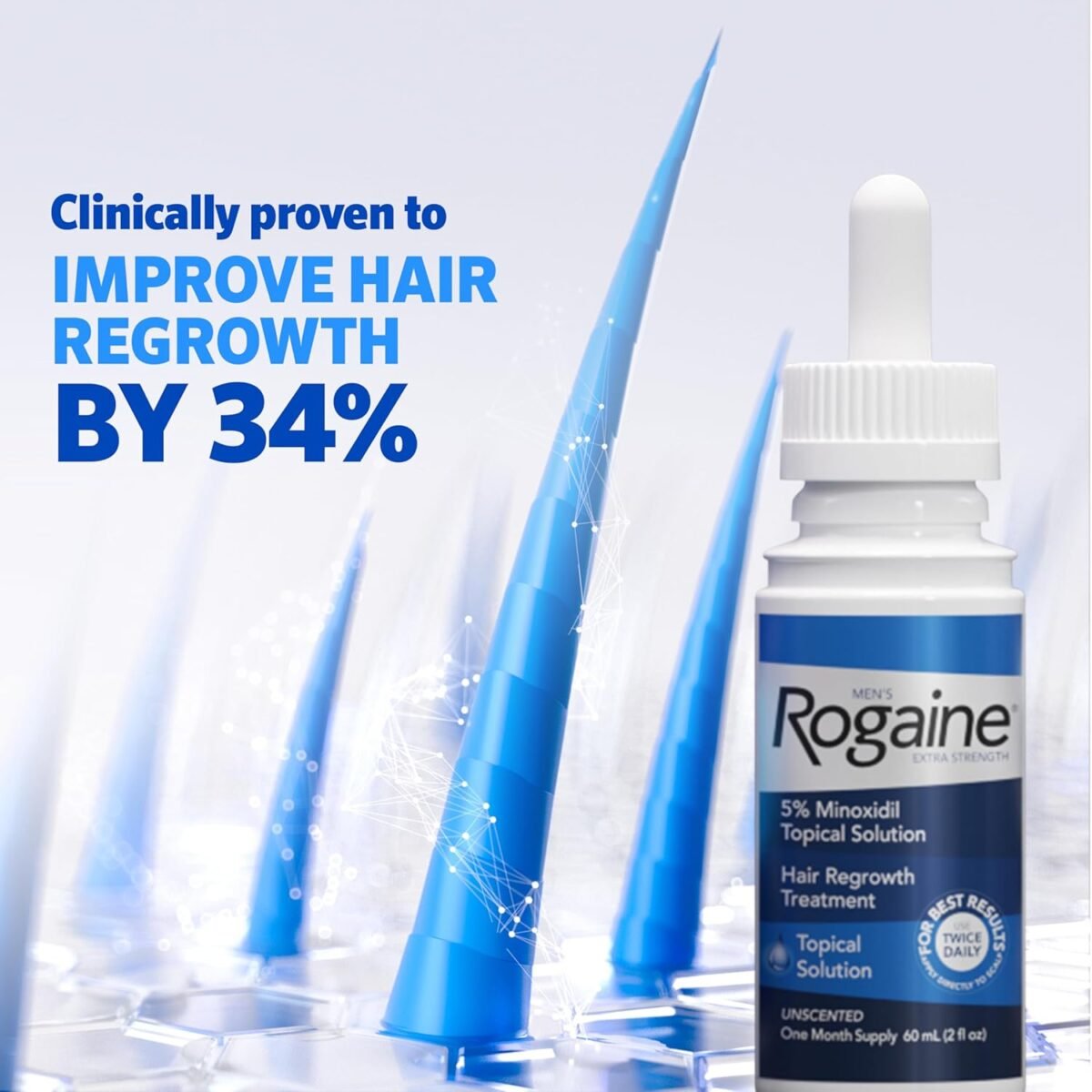 Men's Rogaine 5% Minoxidil Liquid - 3Month Supply - Image 3