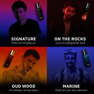 DJOKR Perfume Gift Set for Men | Signature, On The Rocks, Oud Wood, Marine