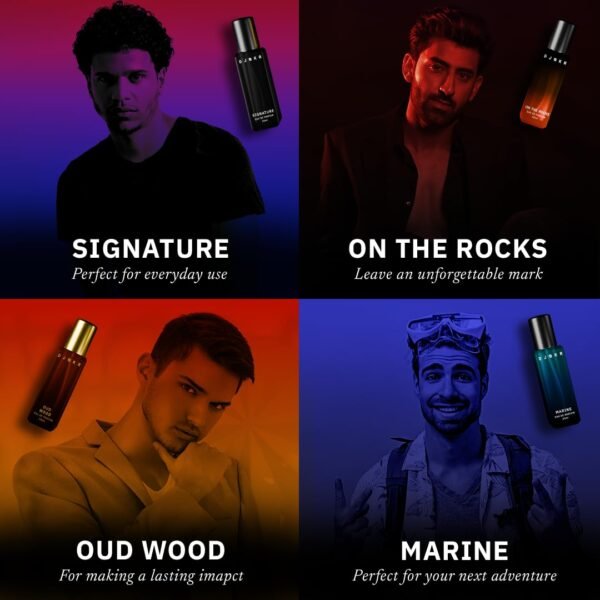 DJOKR Perfume Gift Set for Men | Signature, On The Rocks, Oud Wood, Marine
