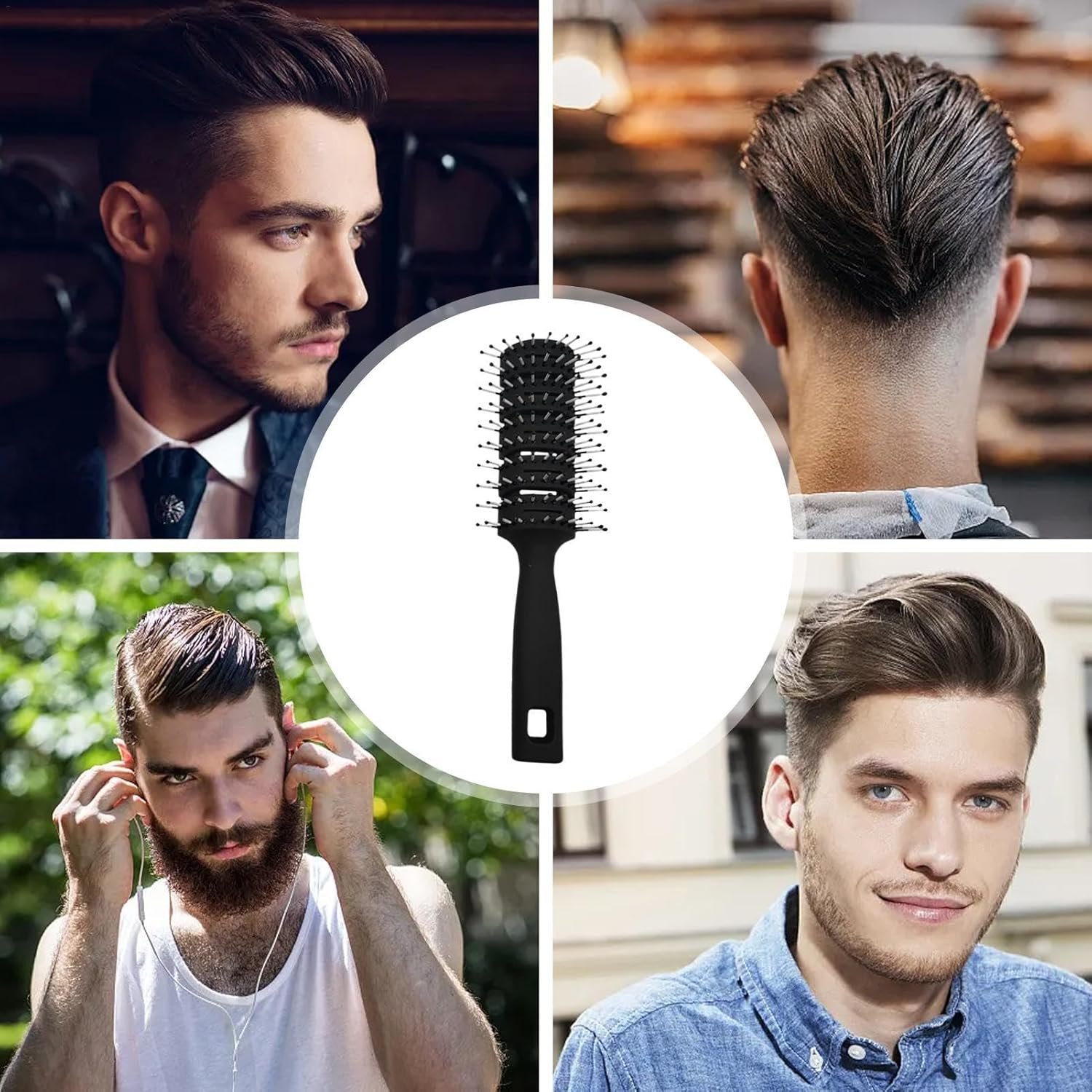 Ribbed Comb for Men | Wide Teeth Brush