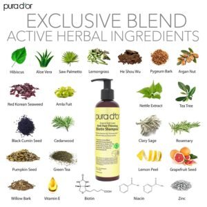 PURA D'OR Original Gold Label Anti-Thinning Biotin Shampoo - 236.6ml