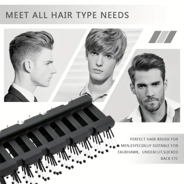 Ribbed Comb for Men | Wide Teeth Brush