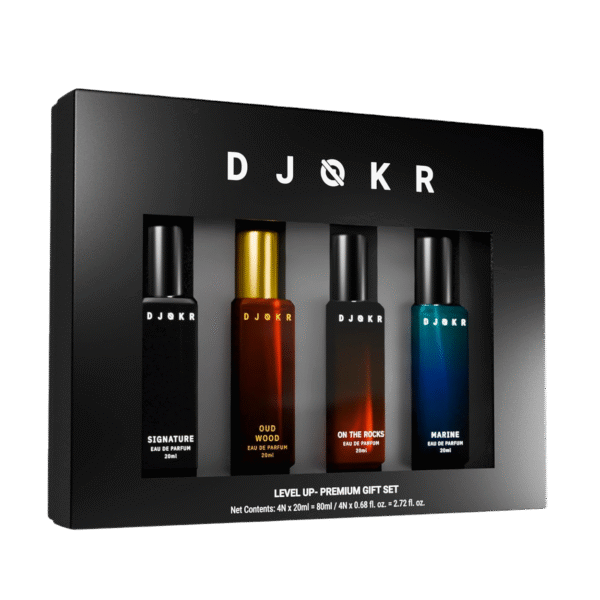DJOKR Perfume Gift Set for Men | Signature, On The Rocks, Oud Wood, Marine