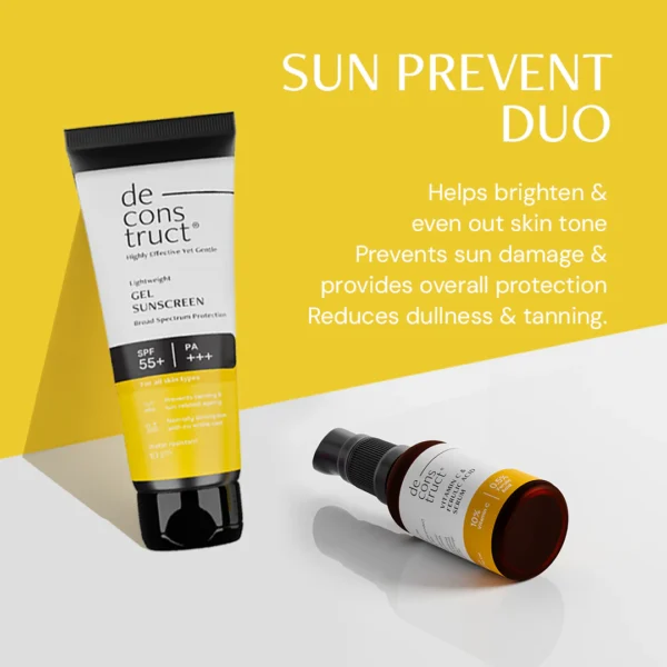 Deconstruct Gel Sunscreen + Vitamin C Serum | Best Seller Combo