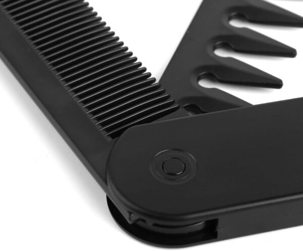 2-in-1 Folding Pocket Comb For Men | Fine & Wide Tooth