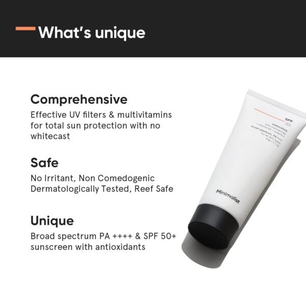 Minimalist Sunscreen SPF 50 | Broad Spectrum PA ++++