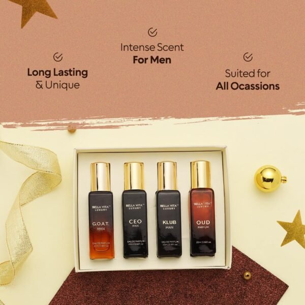 BellaVita Luxury Perfume Gift Set (4 x 20ml) | KLUB, OUD, CEO & GOAT