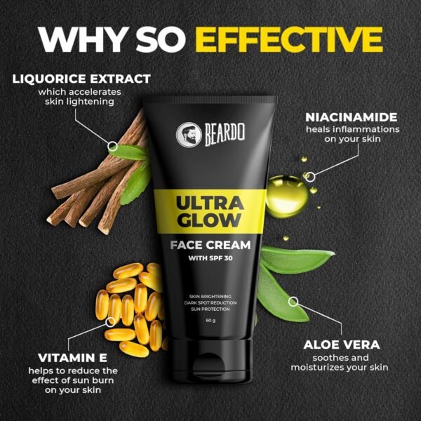 Beardo Ultra Glow Face Cream - 60gm | SPF 30
