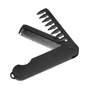 2-in-1 Folding Pocket Comb For Men | Fine & Wide Tooth