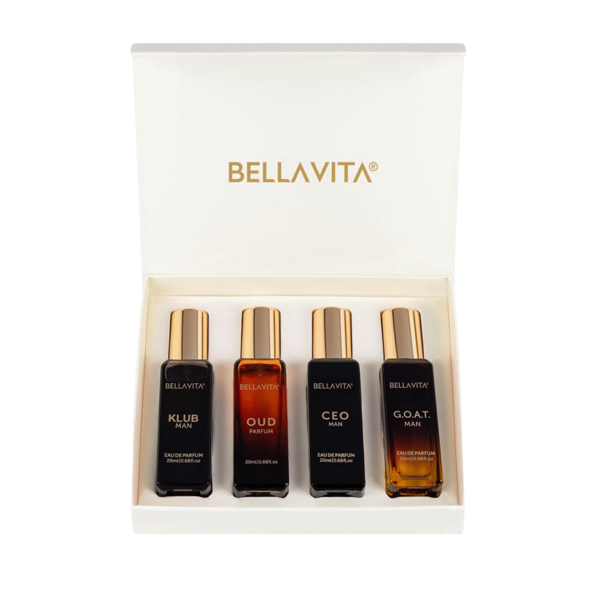 BellaVita Luxury Perfume Gift Set (4 x 20ml) | KLUB, OUD, CEO & GOAT