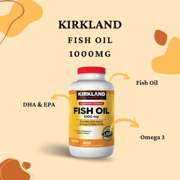 Kirkland Signature Fish Oil 1000mg - 400 Softgels