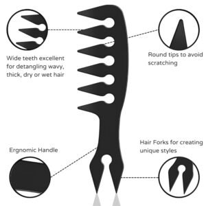 Hairdressing Comb 6 Types Men Hair Comb Portable Oil Hair Comb for Barber and Home, Wide Tooth Comb Hairdressing Comb for Oil Head Large Back Head Aircraft Head
