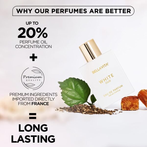 BellaVita Luxury White OUD Unisex Perfume | EDP Bangladesh