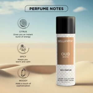 BellaVita Luxury Oud White Deo Parfum - 150ml | No Gas